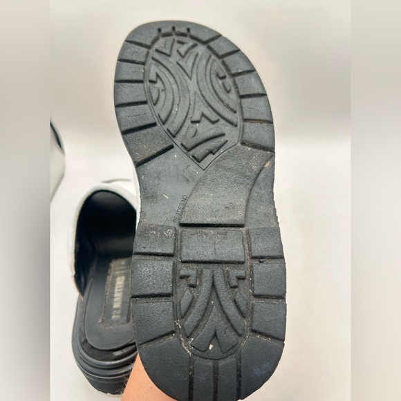 RARE Vintage Dr. Martens White Leather Platform Slide SZ 8 Made in England 90’s - Picture 14 of 15